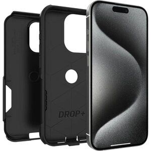 OtterBox Commuter Series Case for iPhone 15 Pro - Black Slim Tough Pocket-Friend